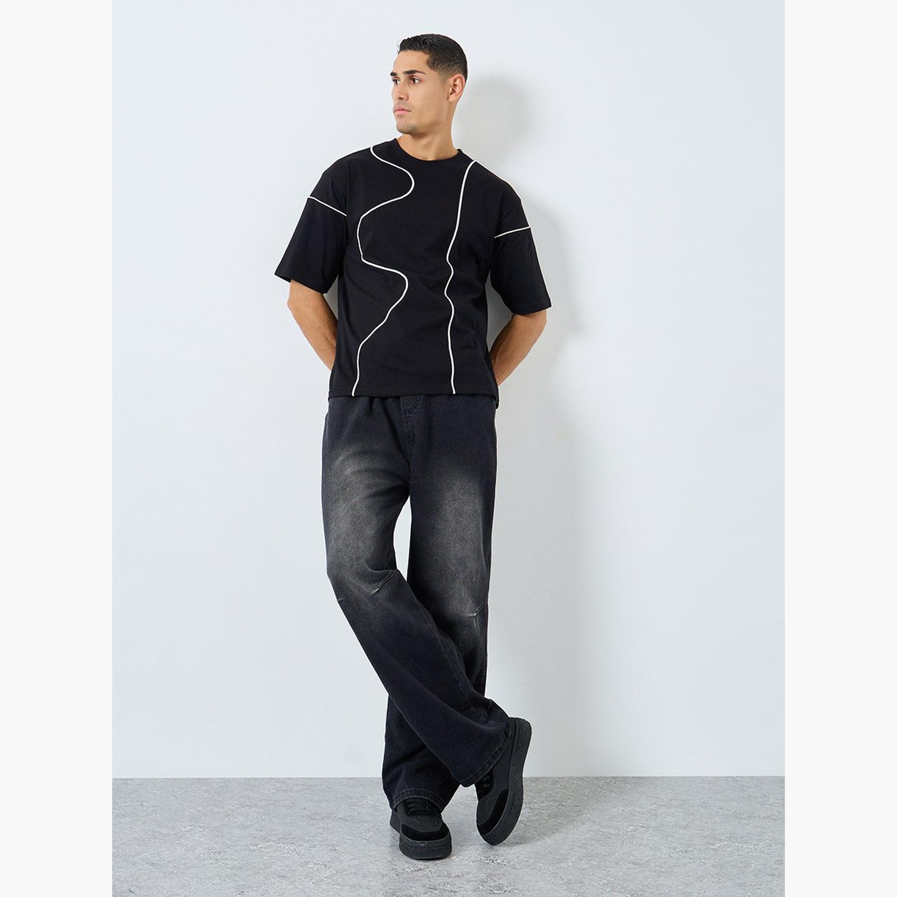 Styli Front Thread Embroidery Heavy Jersey T-Shirt-men-clothing-tshirtsandpolos-tshirts-image-2