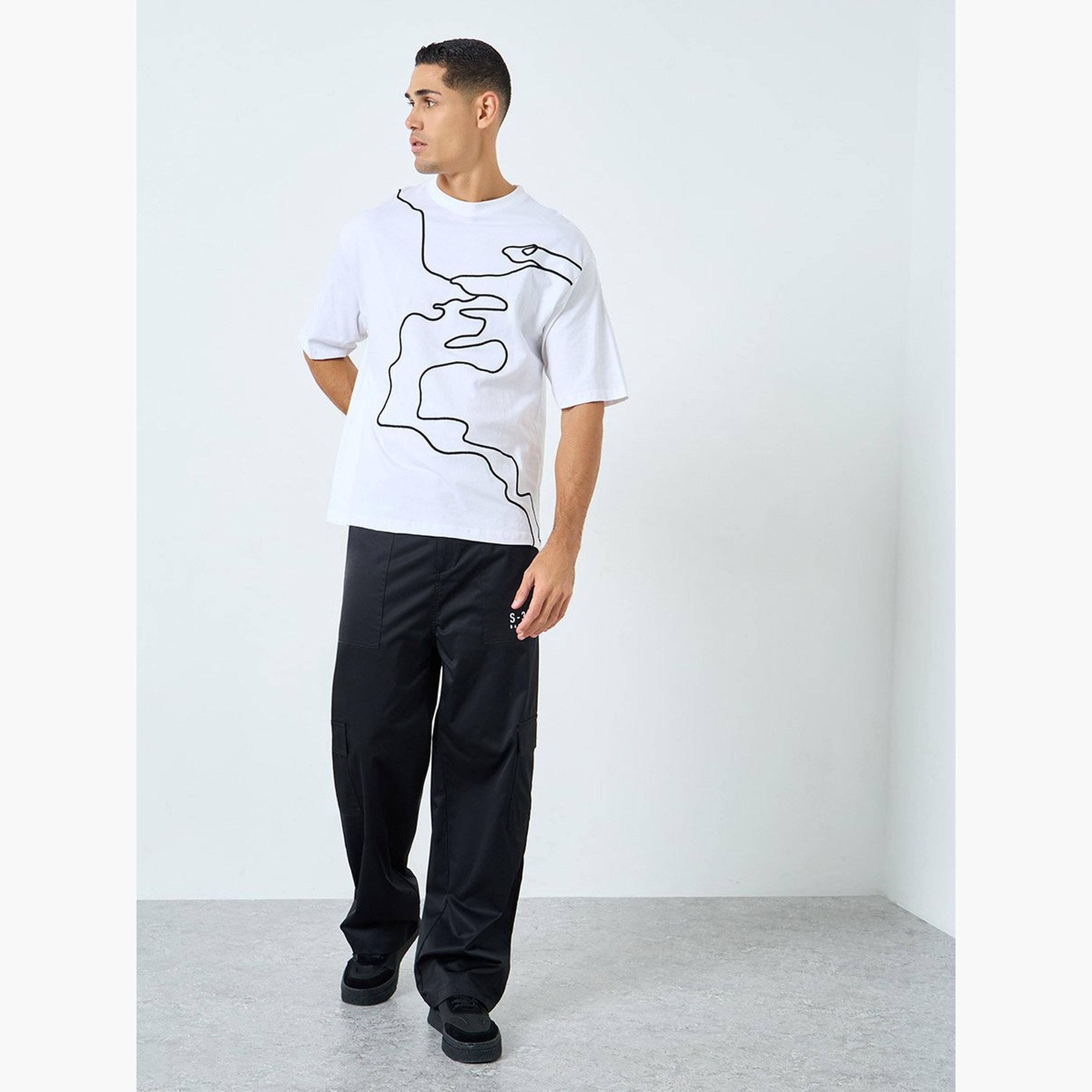 Styli Front Thread Embroidery Heavy Jersey T-Shirt-men-clothing-tshirtsandpolos-tshirts-image-2