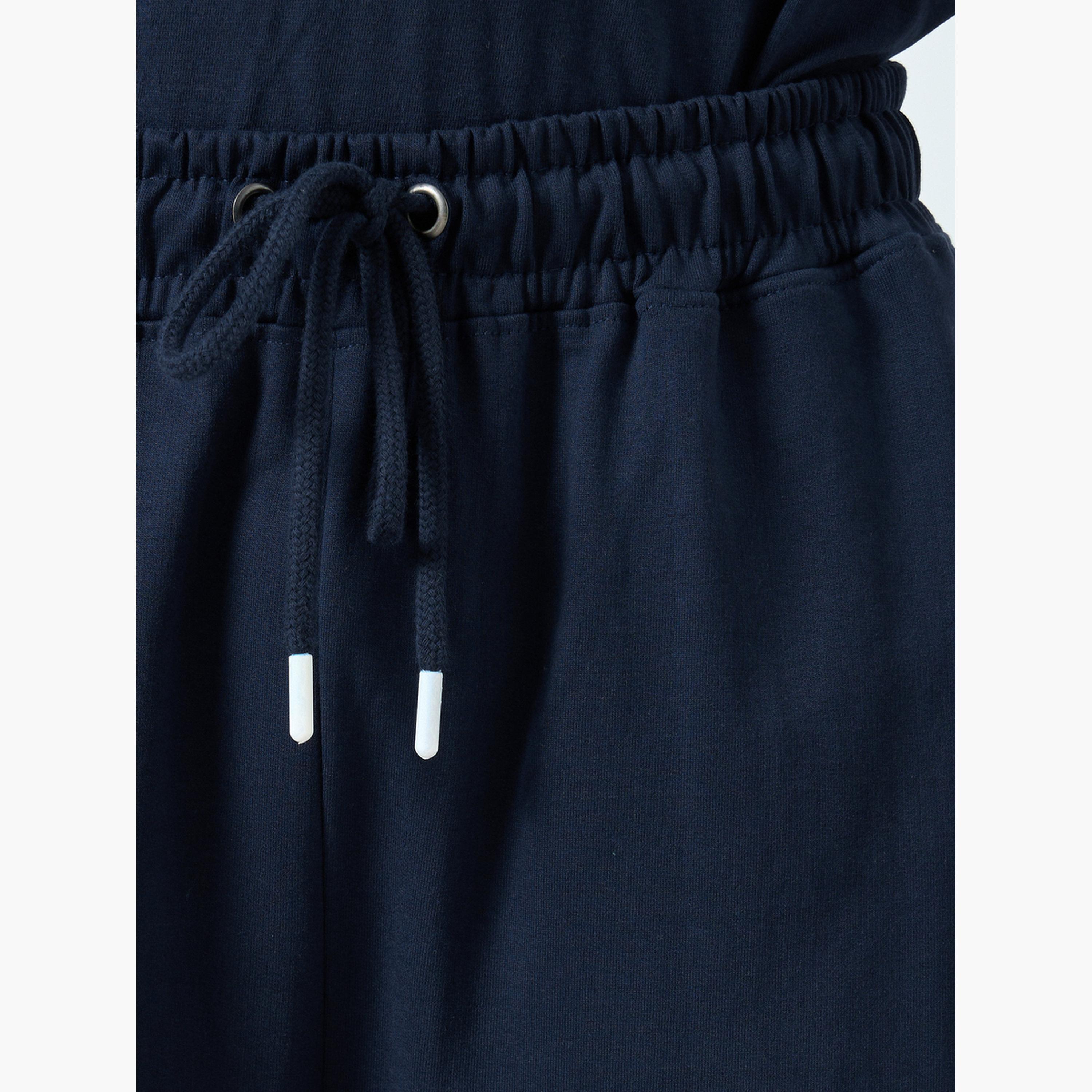 ستايلي - بنطال رياضي واسع الساق بطبعة نجوم لون أزرق داكن-men-clothing-bottoms-joggers-image-5
