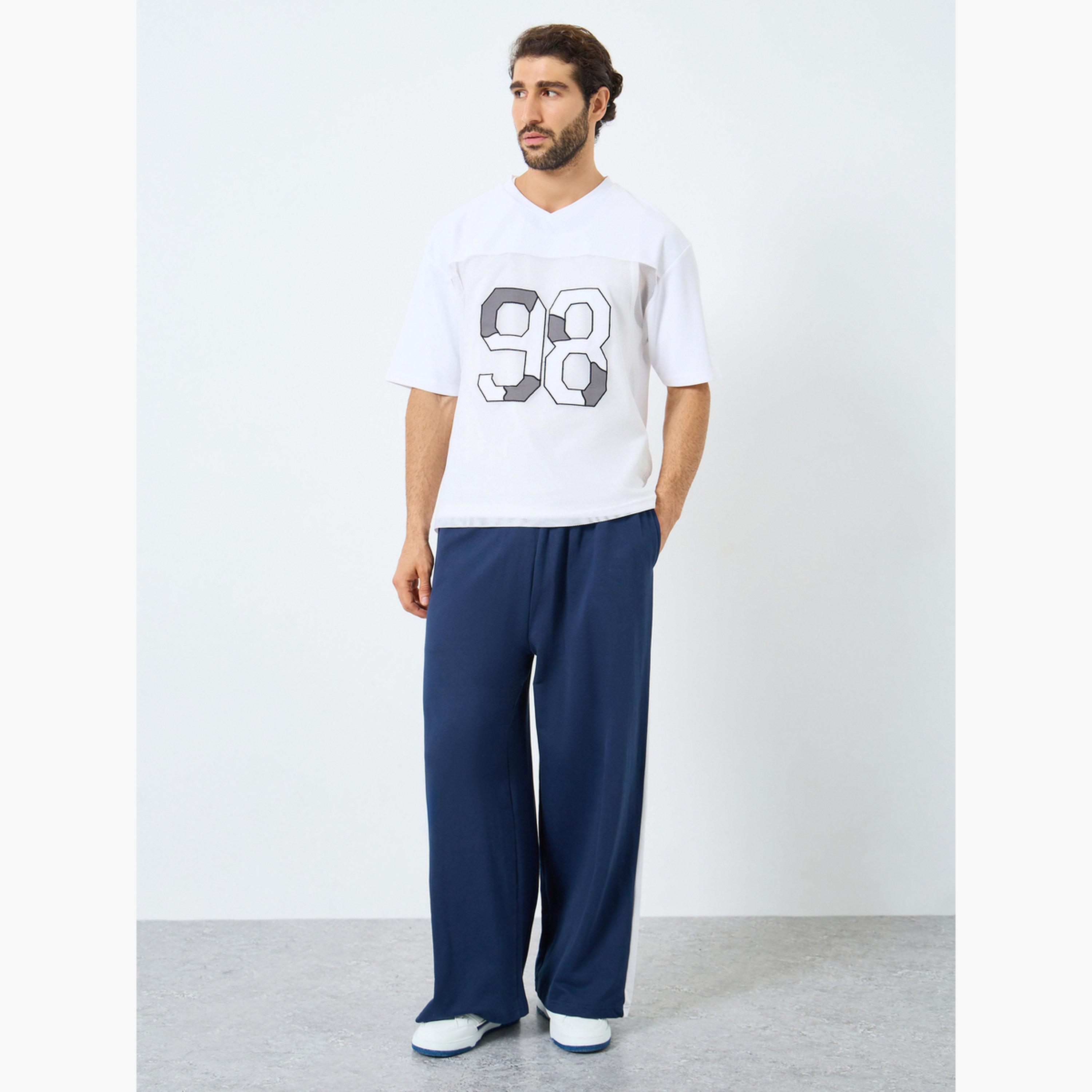 Styli Oversized Cut and Sew Panel Mesh T-Shirt-men-clothing-tshirtsandpolos-tshirts-image-2