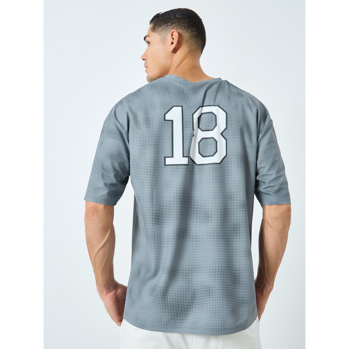 Styli Men Grey Oversized Graphic Varsity T-Shirt-men-clothing-tshirtsandpolos-tshirts-image-1