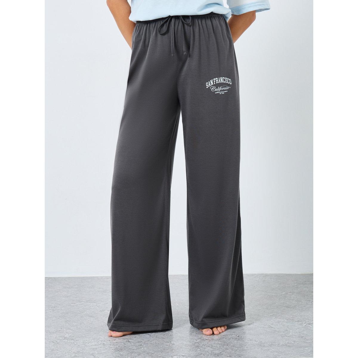 Styli Drop Shoulder Boxy Stripe Sleeve T-Shirt and Pyjama Set-women-clothing-nightwear-pyjamas-longsets-image-5