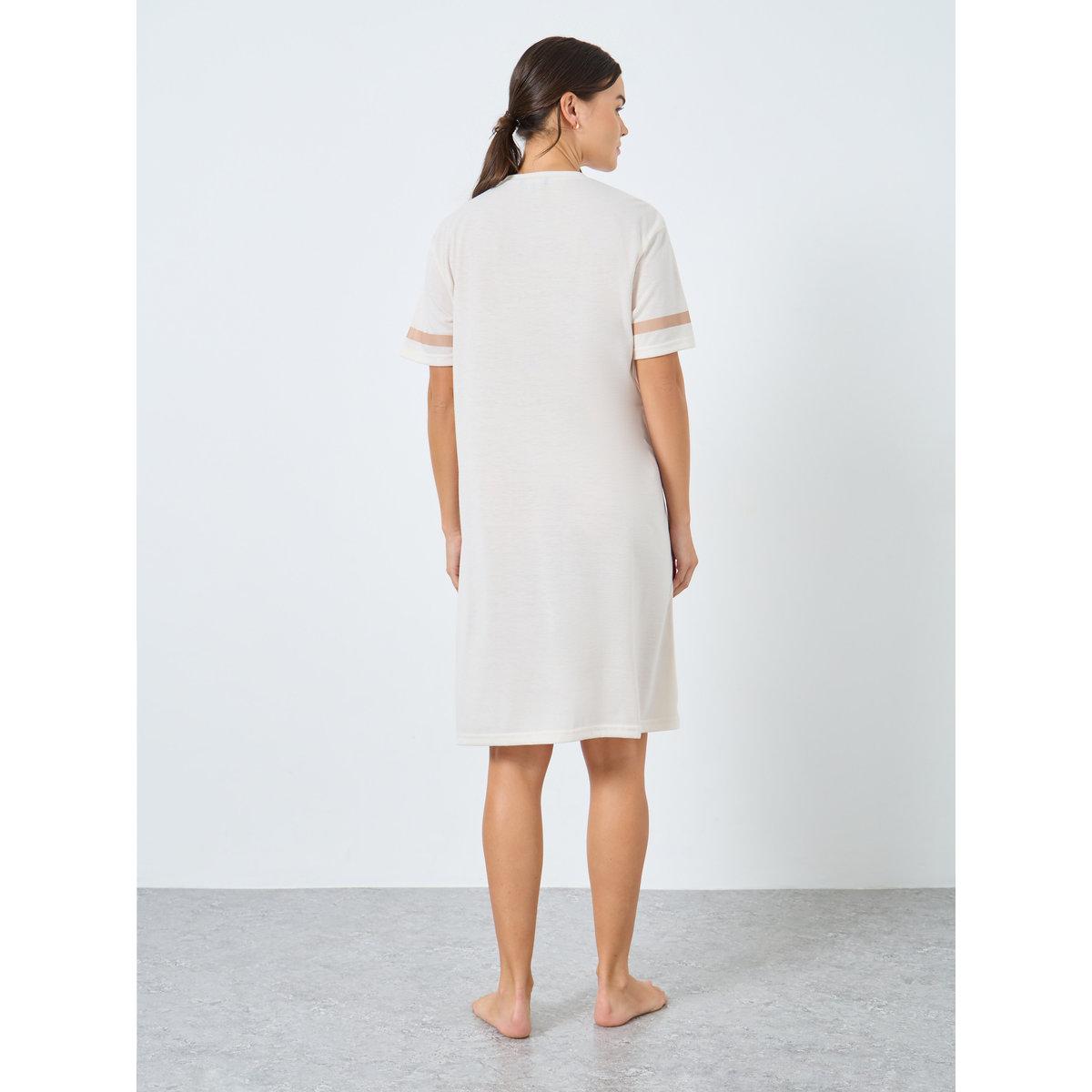 قميص نوم مخطط بطبعة جرافيك-women-clothing-nightwear-nighties-image-4
