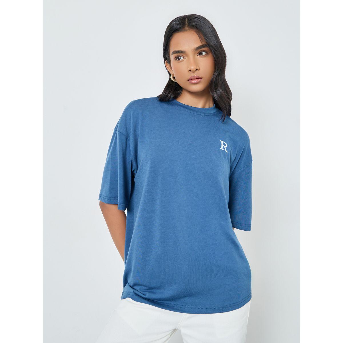 Styli Embroidered Detail Relaxed Fit T-Shirt-women-clothing-tshirts-image-3