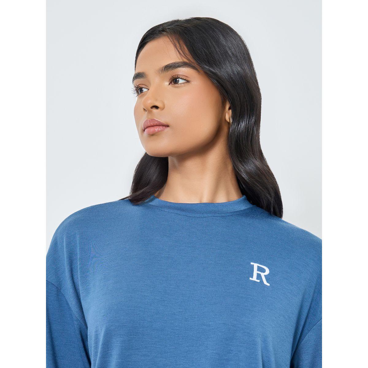 Styli Embroidered Detail Relaxed Fit T-Shirt-women-clothing-tshirts-image-4