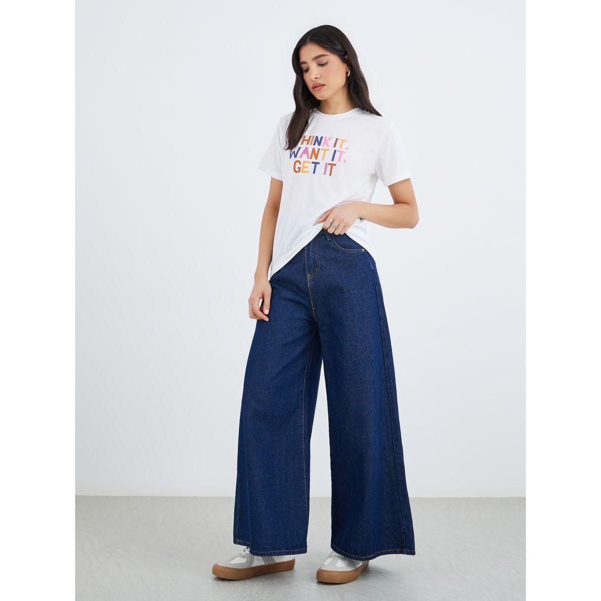 Styli Slogan Print Round Neck T-Shirt-women-clothing-tshirts-image-2