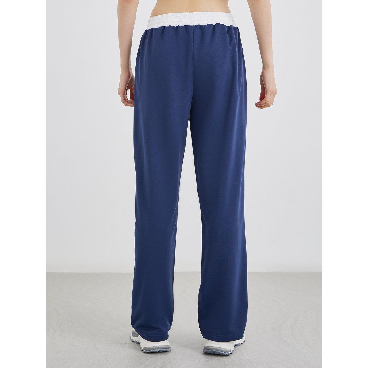 Styli Dark Blue Printed Loose Fit Joggers-women-clothing-bottoms-joggers-image-4