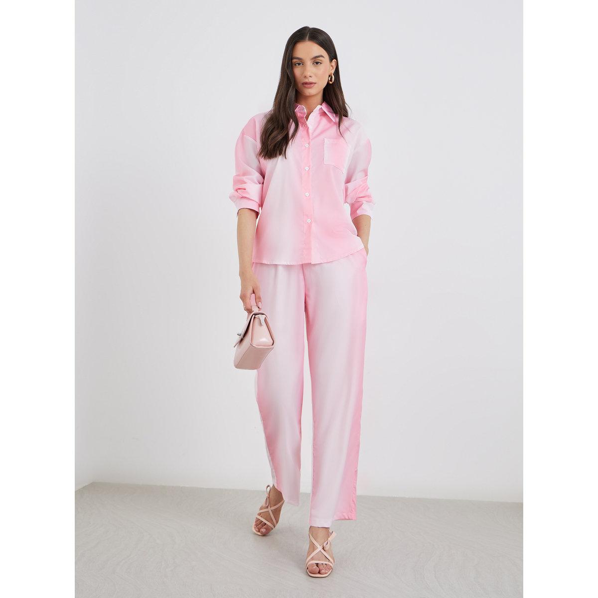 طقم منسق من بنطال وبلوزة بطبعة أمبر-women-clothing-coordsets-image-2