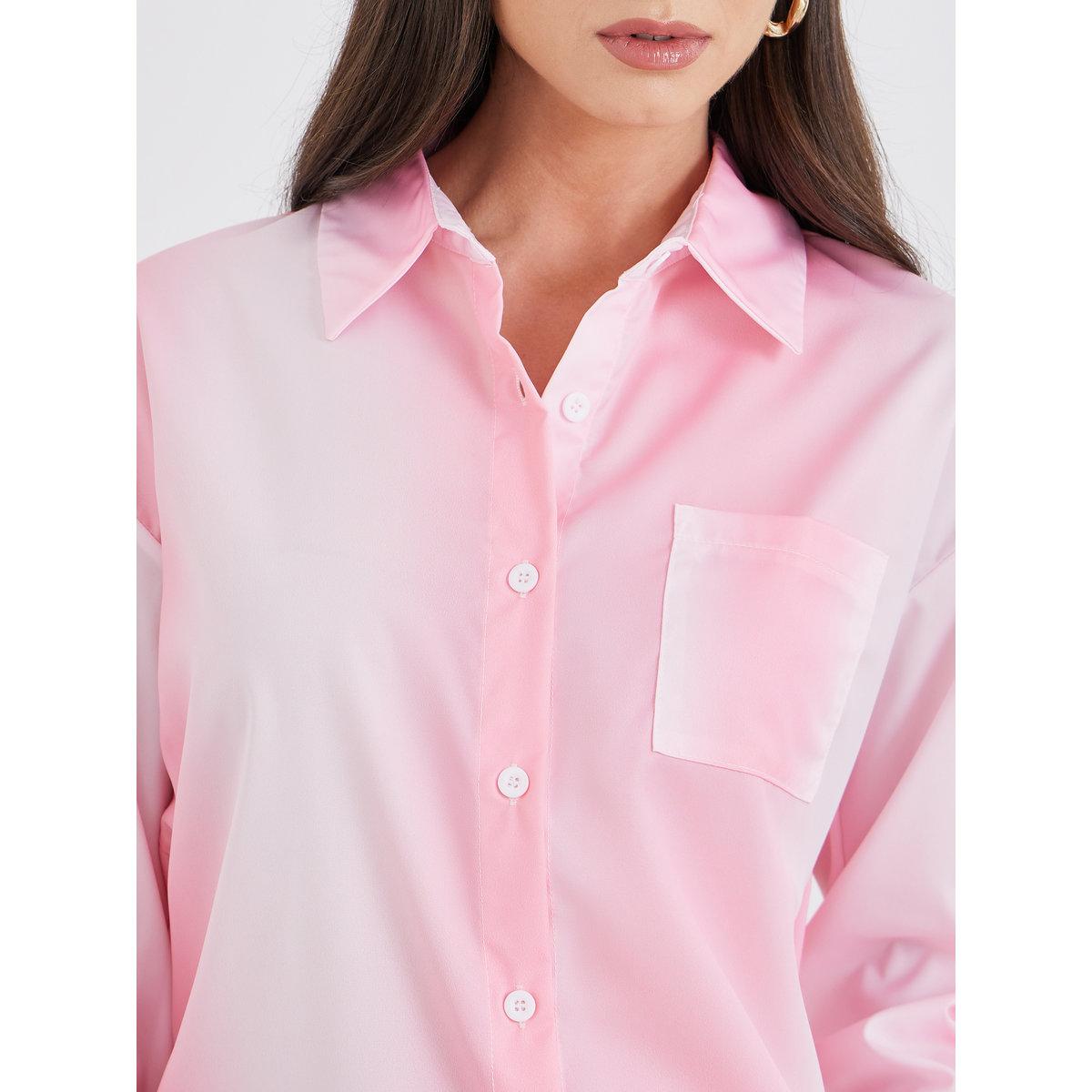 Styli Women Ombre Effect Shirt and Pants Co-Ords-women-clothing-coordsets-image-4