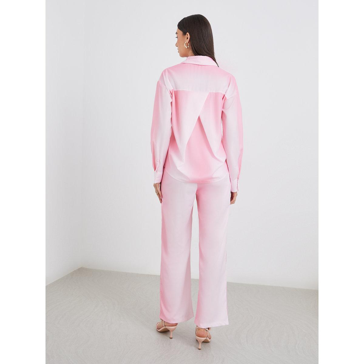 Styli Women Ombre Effect Shirt and Pants Co-Ords-women-clothing-coordsets-image-7