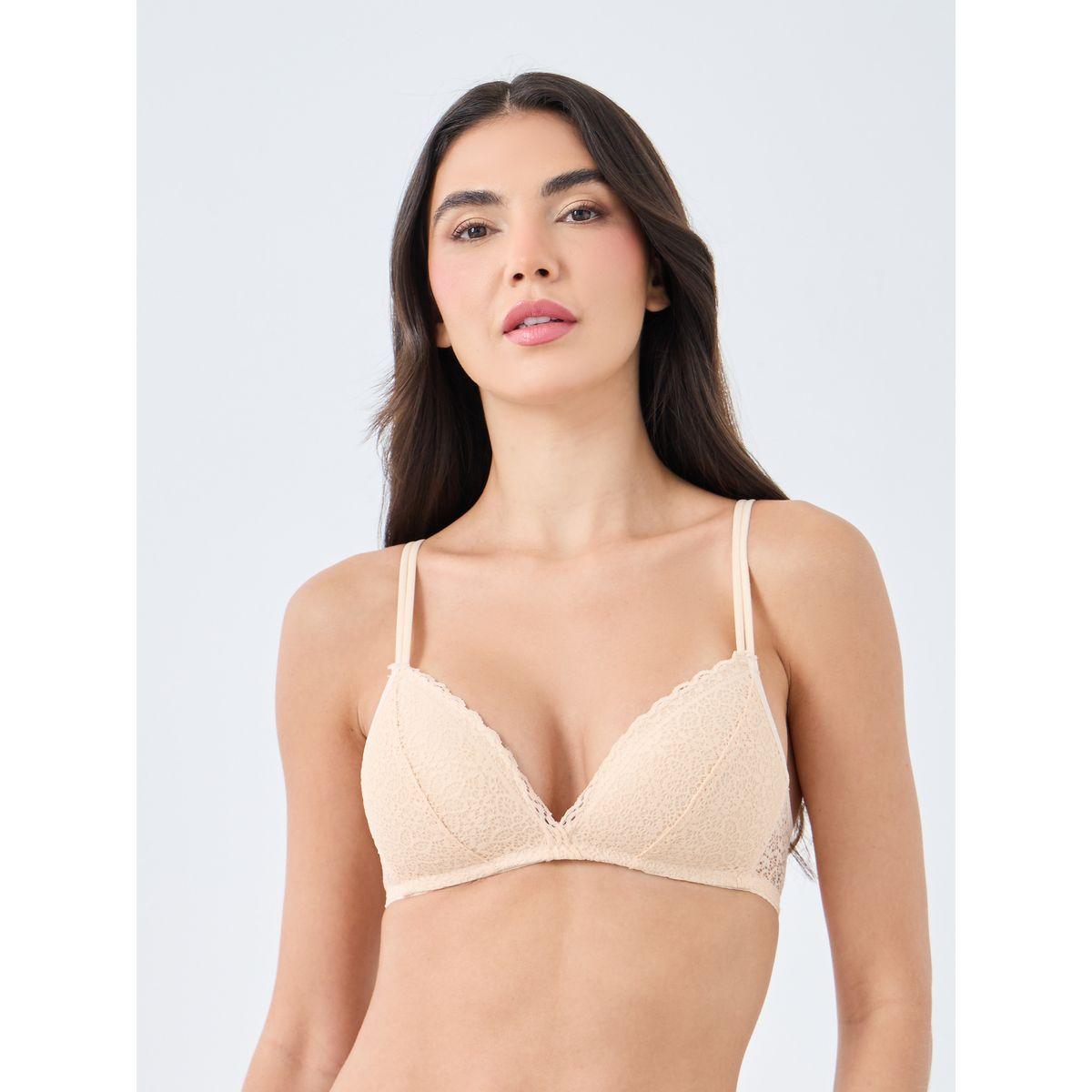 Styli Pack of 3 - Double Strap Padded Non-Wired Lace Bra-women-clothing-lingerie-bras-image-6
