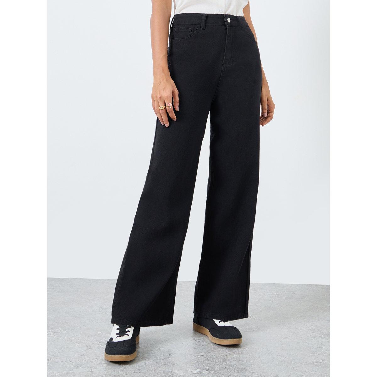 Styli Solid Mid Rise Wide Leg Jeans-women-clothing-bottoms-jeans-image-2