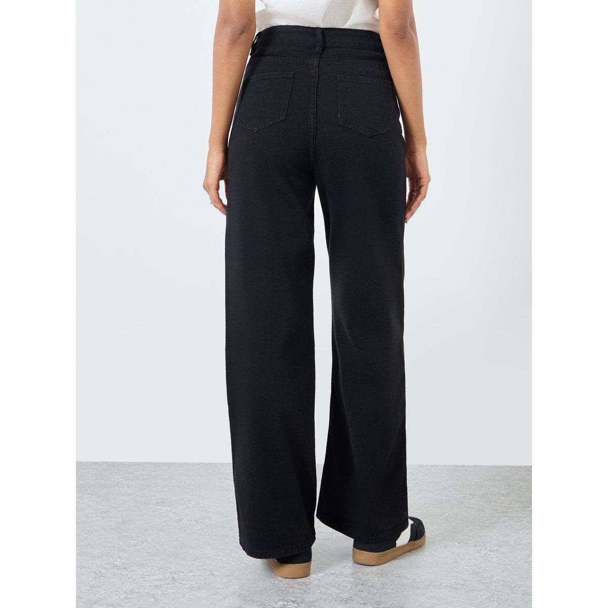 Styli Solid Mid Rise Wide Leg Jeans-women-clothing-bottoms-jeans-image-4