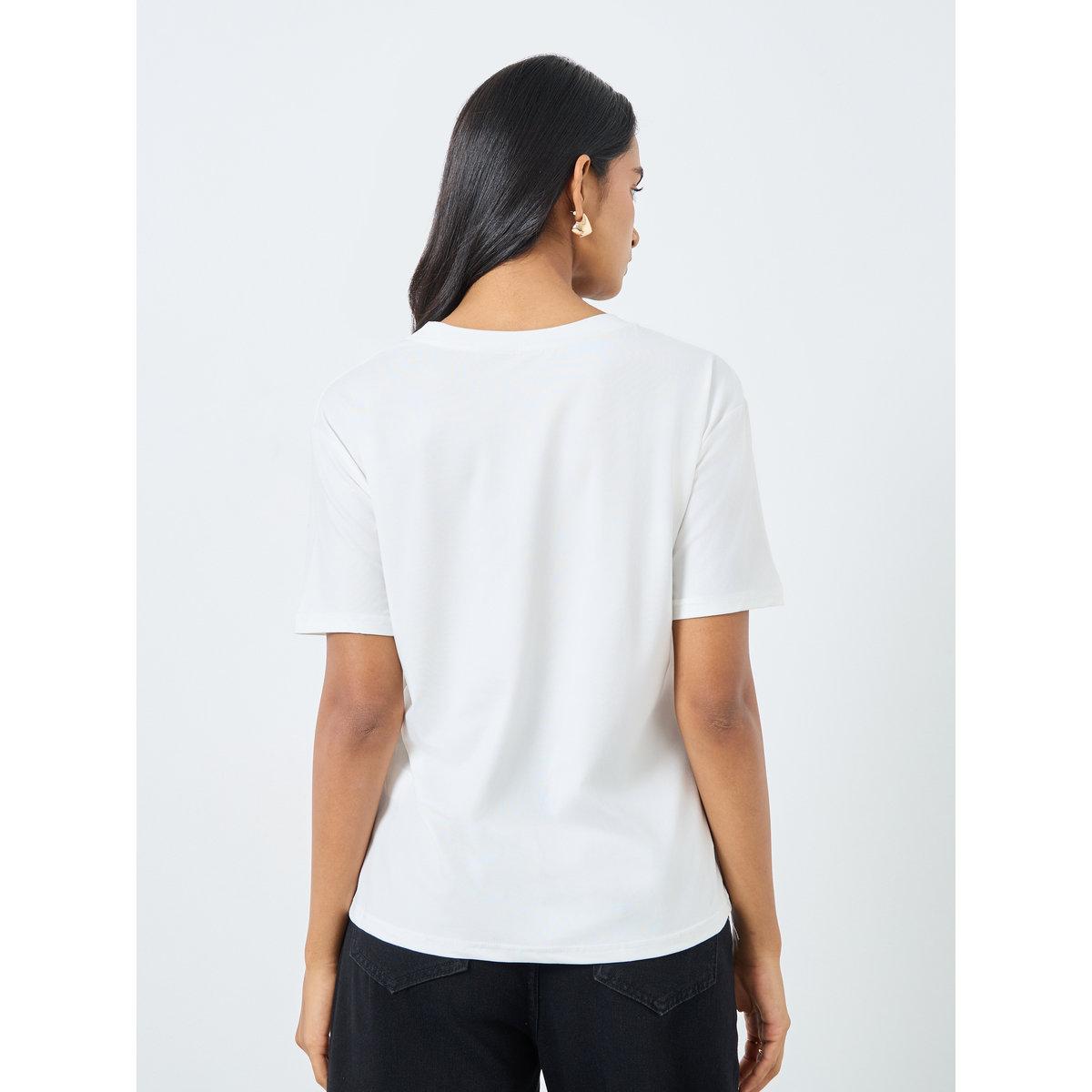 Styli Feather Embroidered Regular Fit T-Shirt-women-clothing-tshirts-image-4