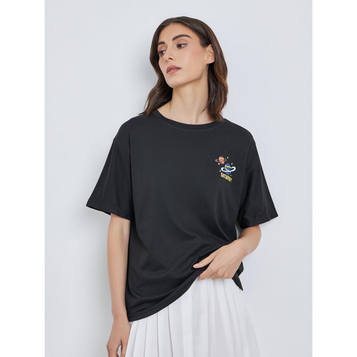 Styli Graphic Print Regular Fit T-Shirt-women-clothing-tshirts-image-1