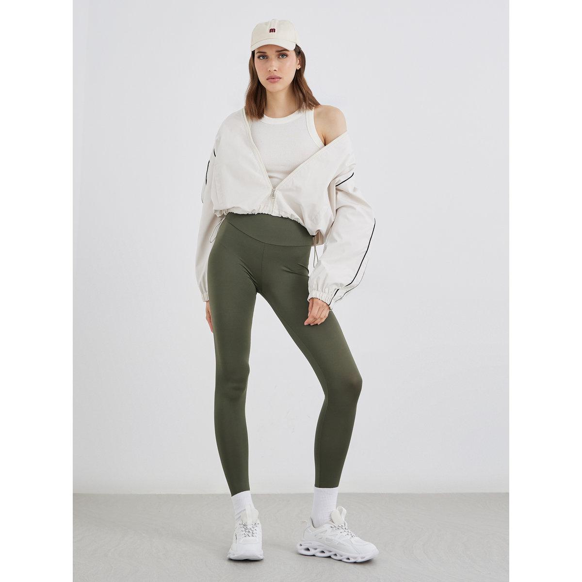 Styli Women Solid Leggings with Wide Waistband-women-clothing-bottoms-leggings-image-2