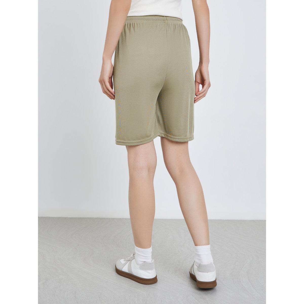 Styli Solid Casual Shorts with Drawstring-women-clothing-bottoms-shorts-image-4