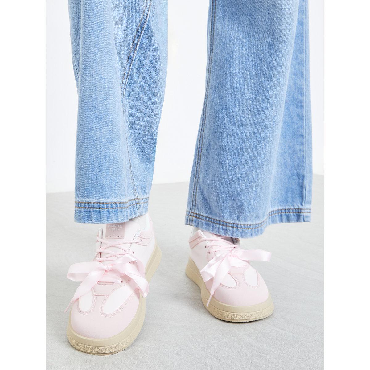 Styli Bow Detail Lace Up Sneakers-women-shoes-sneakers-image-1