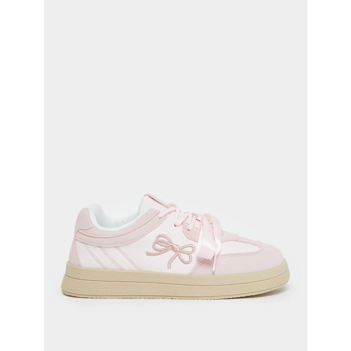 Styli Bow Detail Lace Up Sneakers-women-shoes-sneakers-image-2