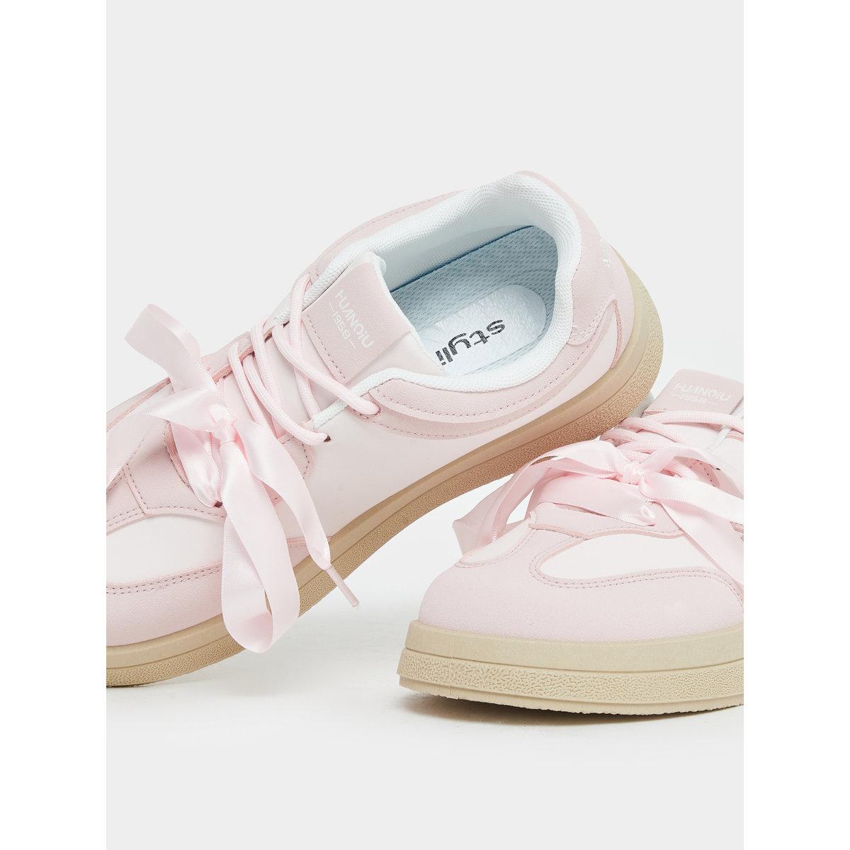 Styli Bow Detail Lace Up Sneakers-women-shoes-sneakers-image-4