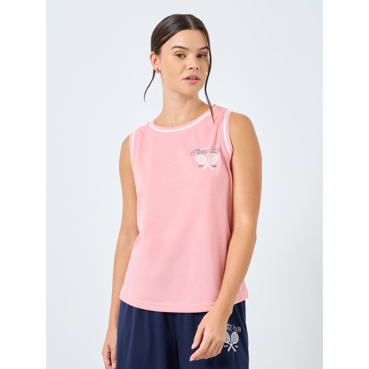 Styli Tennis Club Sport Stripe Tank and Pyjama Set-women-clothing-nightwear-pyjamas-longsets-image-2