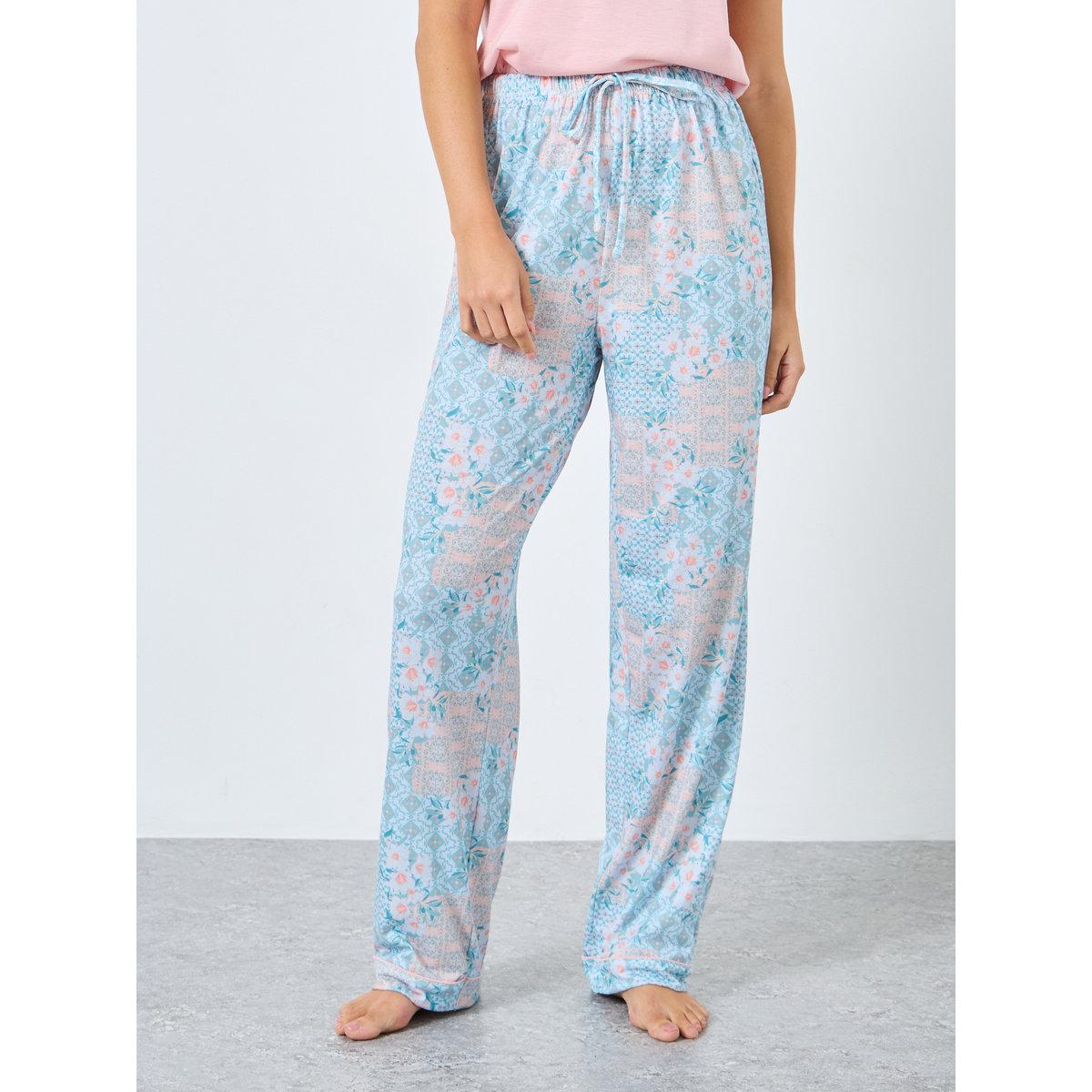Styli Placket Detail Tank and Floral Piped Pyjama Set-women-clothing-nightwear-pyjamas-longsets-image-5