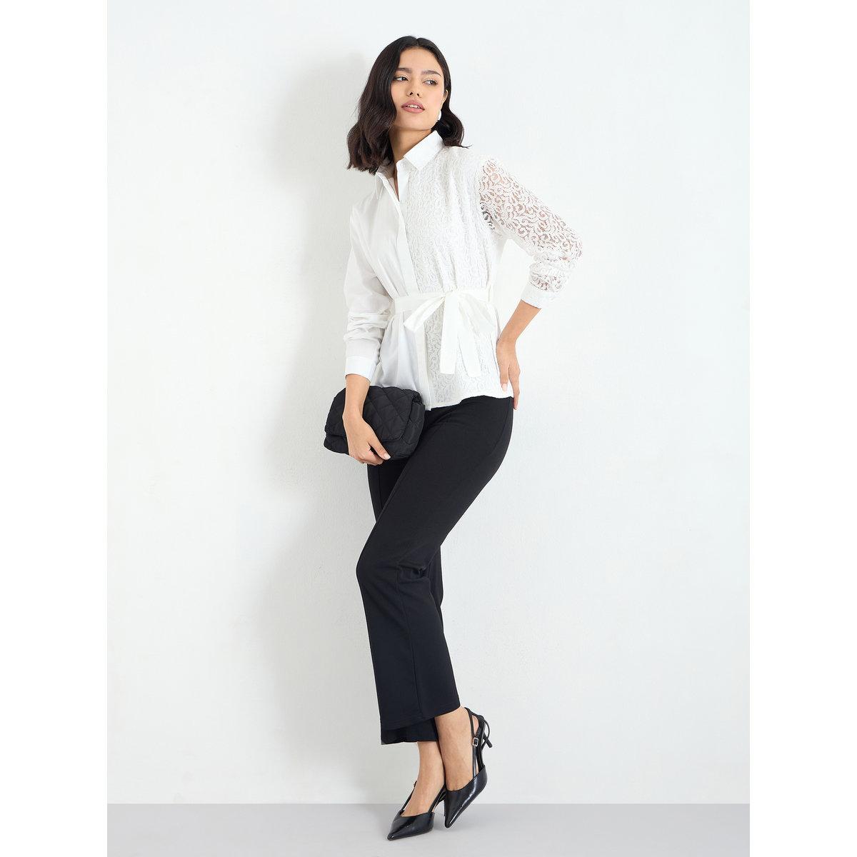 Styli Off-White Lace Detail Shirt-women-clothing-shirtsandblouses-shirts-image-2