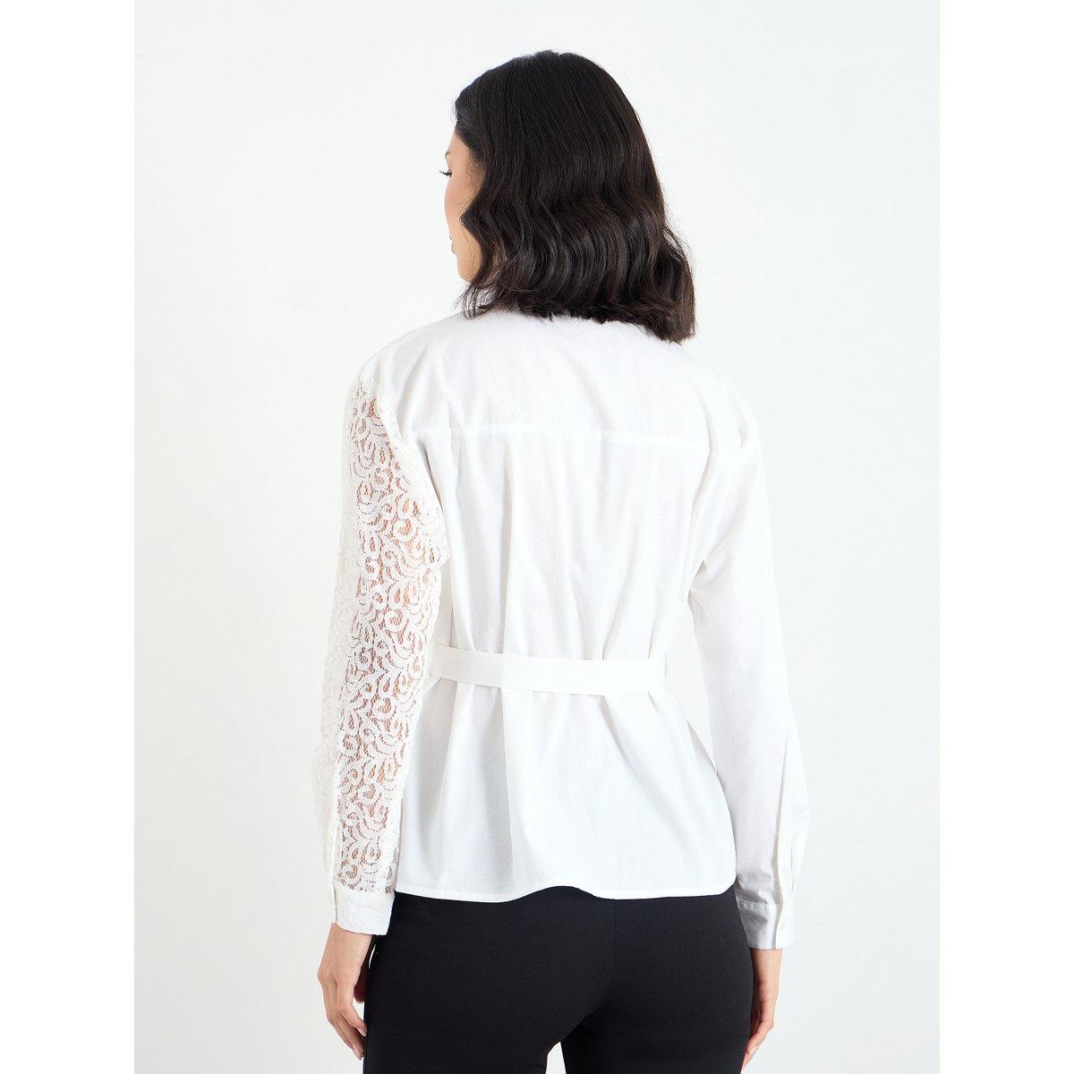Styli Off-White Lace Detail Shirt-women-clothing-shirtsandblouses-shirts-image-5