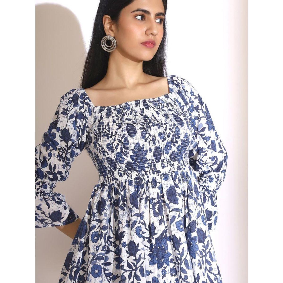 Ishin Women Floral Print Smocked Top and Pants Co-Ords-women-clothing-coordsets-image-2