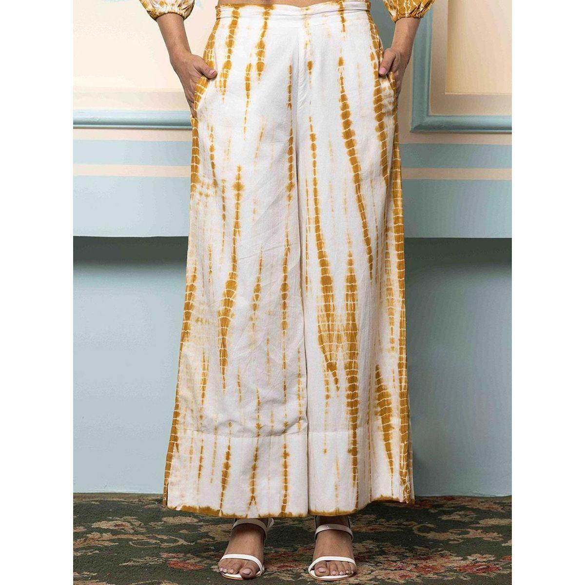 Ishin Tie and Dye Print V Neck Crop Top and Pants Co-Ords-women-clothing-coordsets-image-3