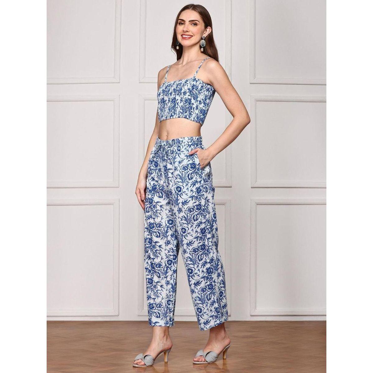 طقم منسق من بلوزة تونيك وبنطال مع بلوزة قصيرة-women-clothing-coordsets-image-4