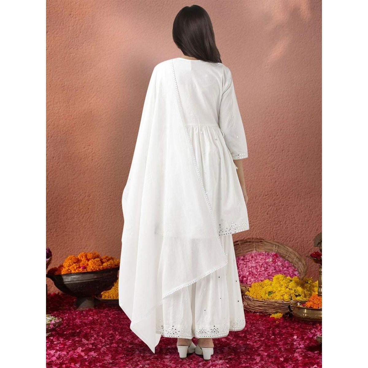 Ishin Embroidered Cotton Kurta with Dupatta and Trousers Set-women-clothing-ethnicwear-kurtasets-image-2