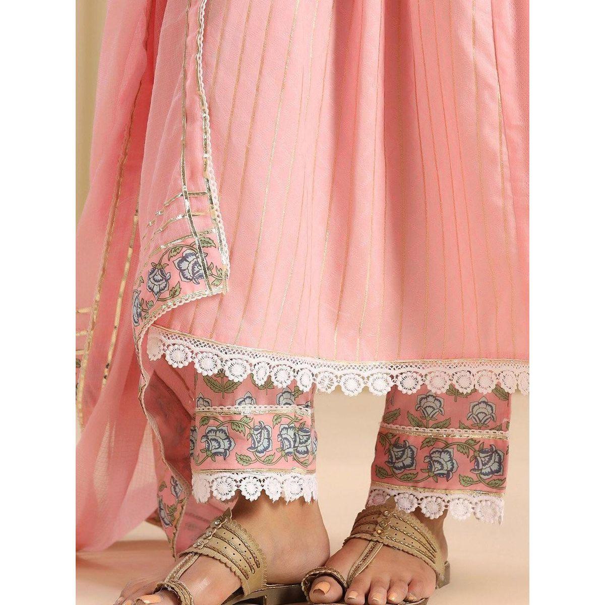 مجموعة من دوباتا وبنطال مع كورتا بطبعات-women-clothing-ethnicwear-kurtasets-image-4