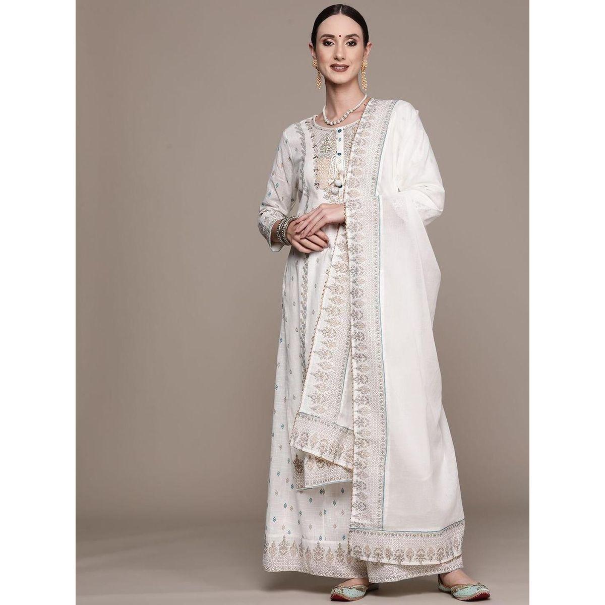 مجموعة من دوباتا وبنطال شرارة مع كورتا-women-clothing-ethnicwear-sareesets-image-1