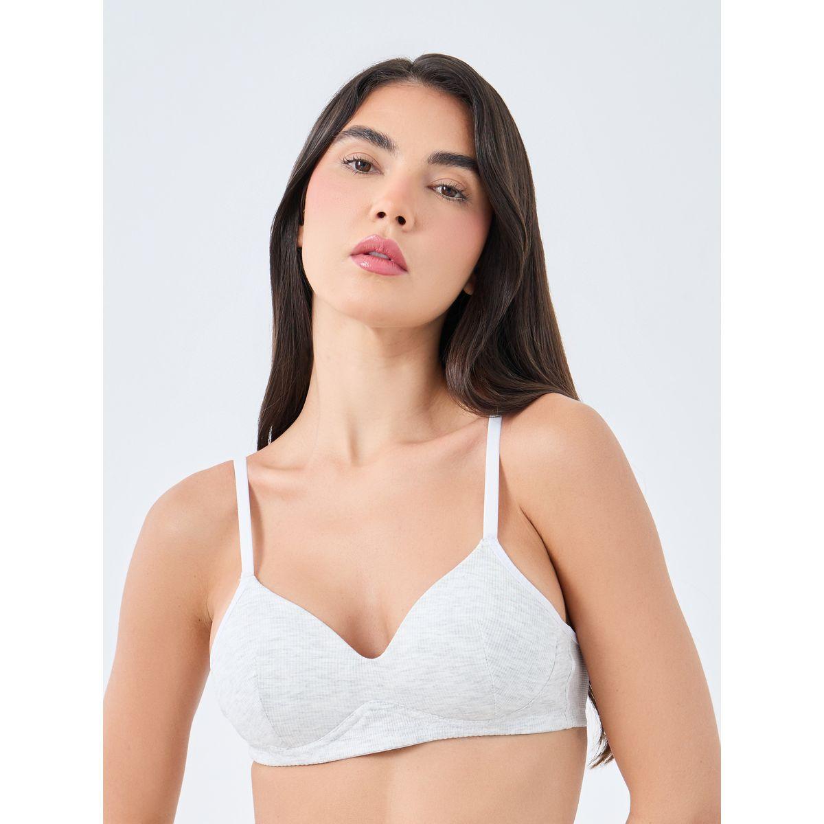 Styli Pack of 3 - Non Wired Ribbed T-Shirt Bra-women-clothing-lingerie-bras-image-5