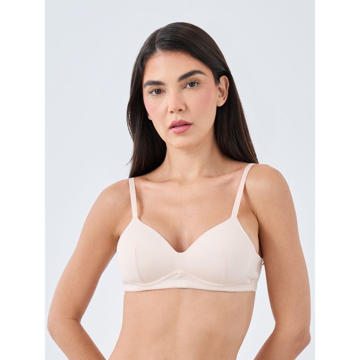 Styli Pack of 3 - Non Wired Ribbed T-Shirt Bra-women-clothing-lingerie-bras-image-6