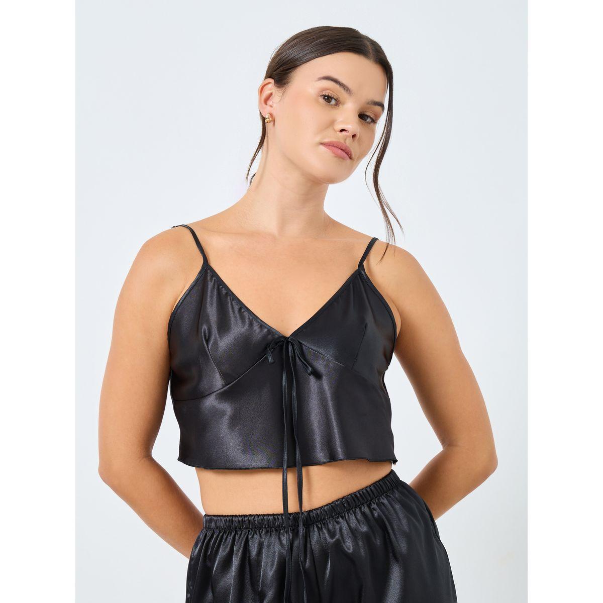 Styli Solid Satin Cami and Shorts Set-women-clothing-lingerie-lingeriesets-image-2
