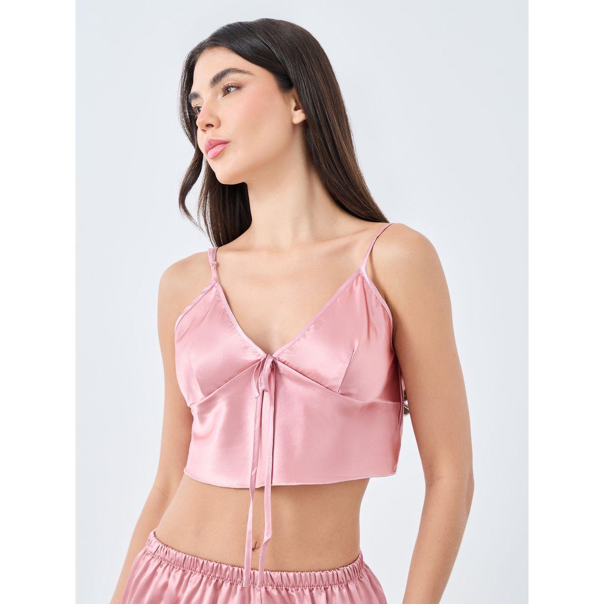 Styli Solid Satin Cami and Shorts Set-women-clothing-lingerie-lingeriesets-image-2