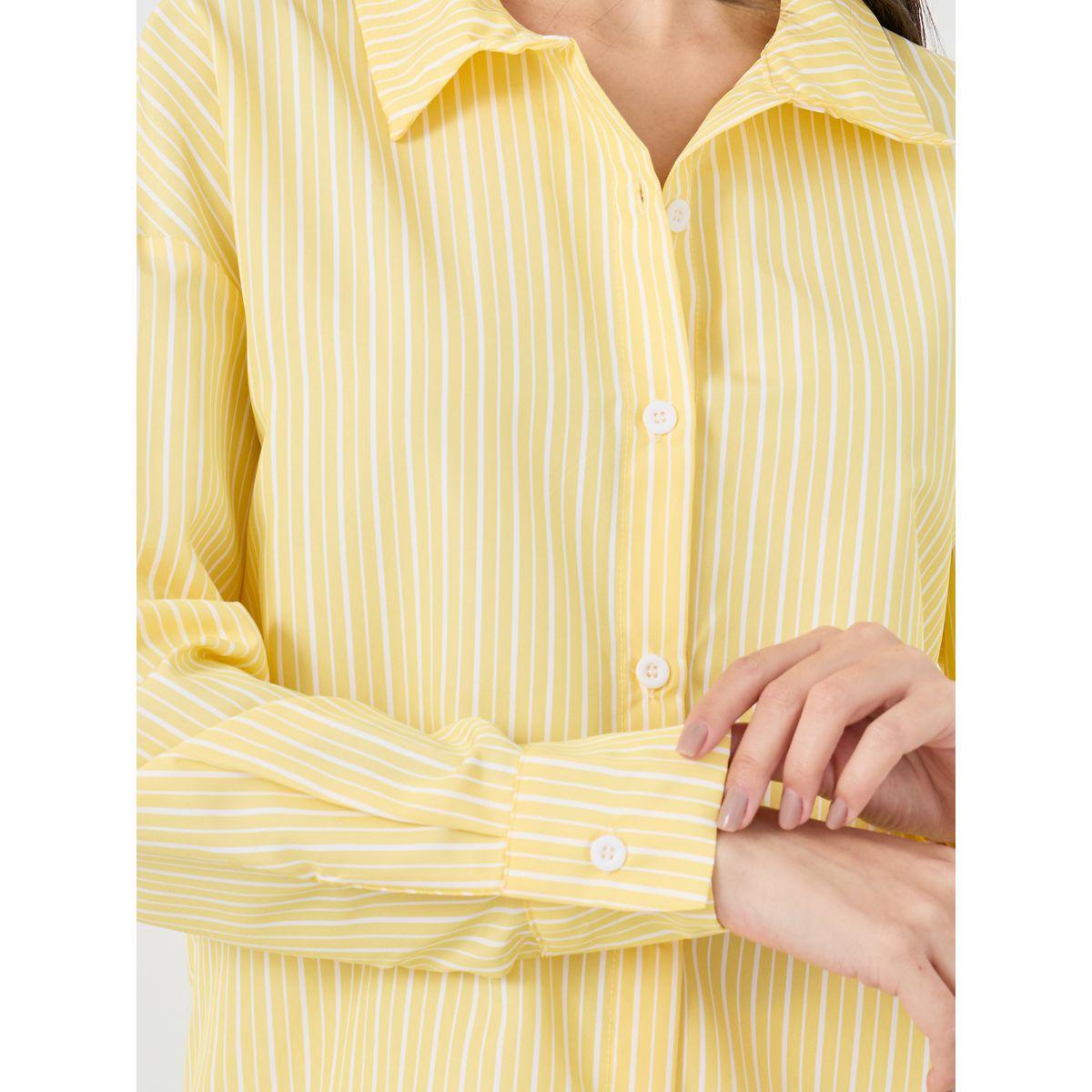 Styli Striped Buttoned Shirt and Pyjama Set-women-clothing-nightwear-pyjamas-longsets-image-4