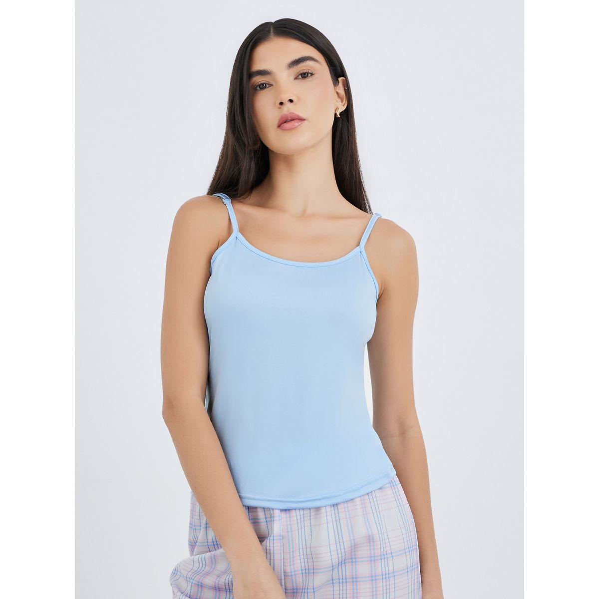 طقم من بنطال بيجاما وبلوزة سادة-women-clothing-nightwear-pyjamas-longsets-image-4