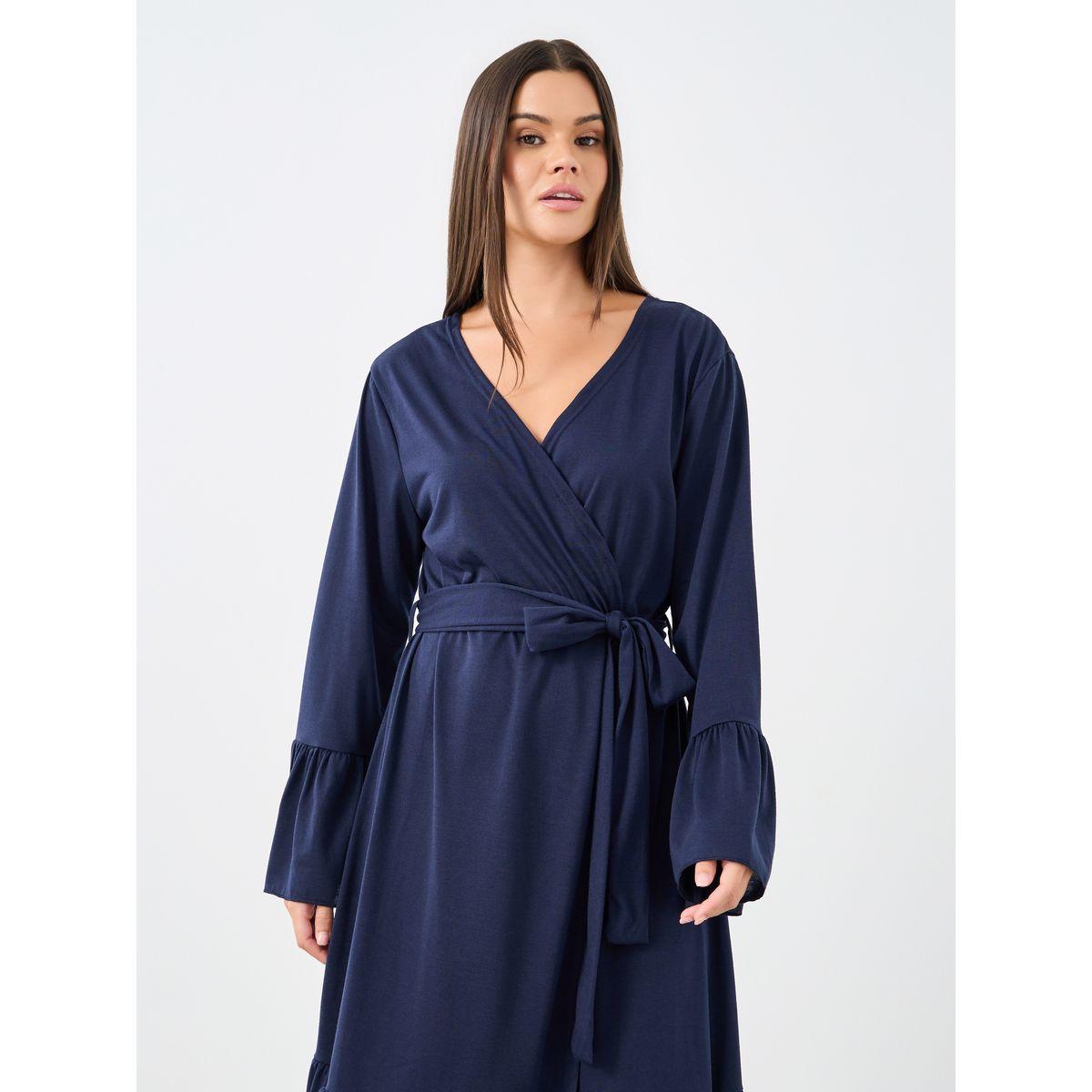 روب بحواف متعرجة وأكمام كشكش-women-clothing-nightwear-robes-image-2