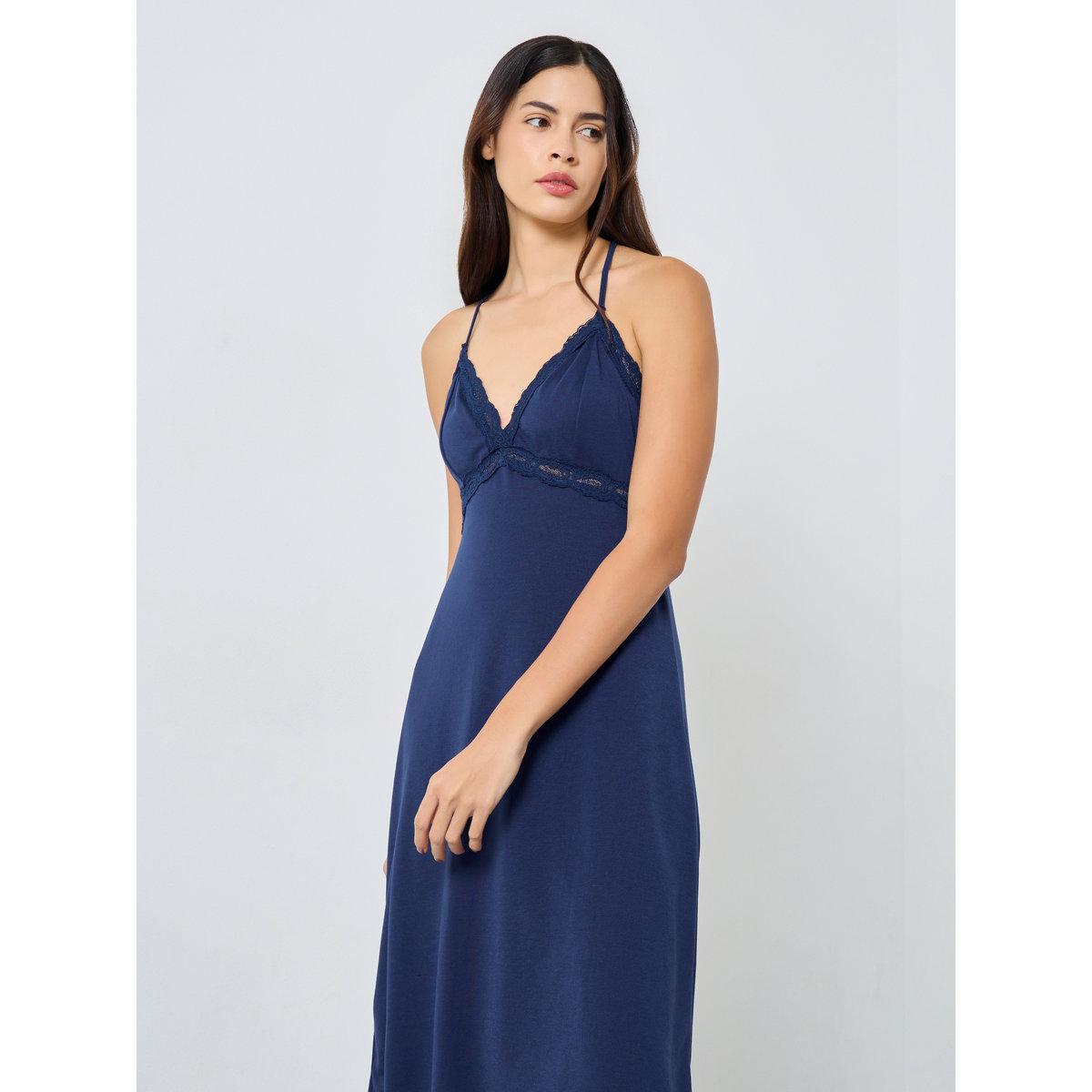 قميص نوم بتفاصيل دانتيل-women-clothing-nightwear-nighties-image-2