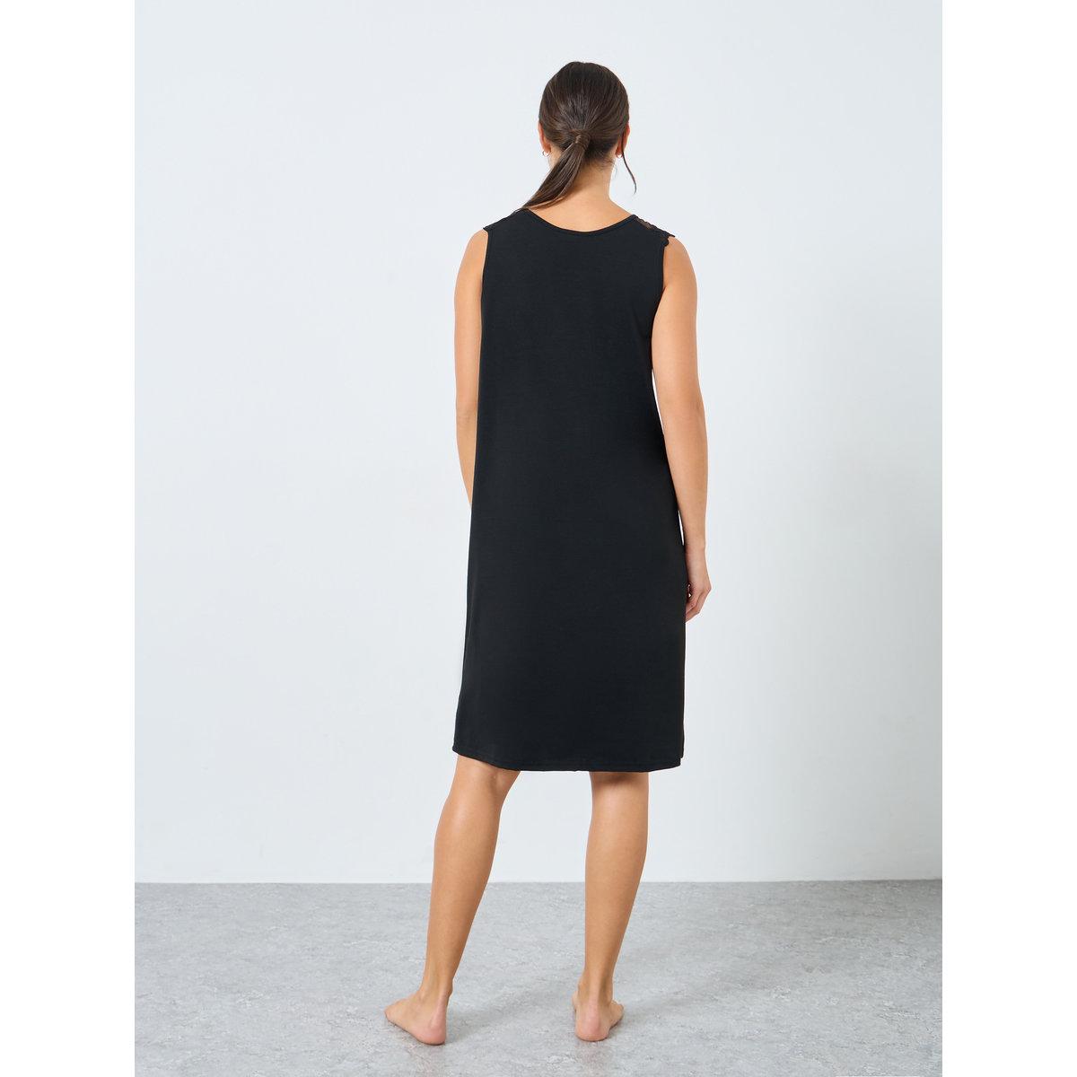 Styli Front Pintuck Shoulder Lace Detail Slip Dress-women-clothing-nightwear-nighties-image-4
