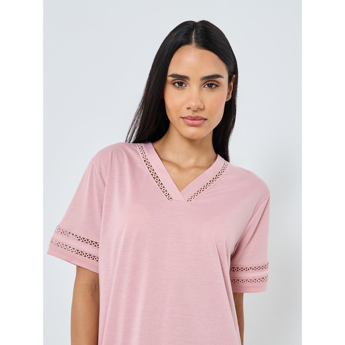 Styli Broderie Trim Sleep T-Shirt Dress-women-clothing-nightwear-nighties-image-3