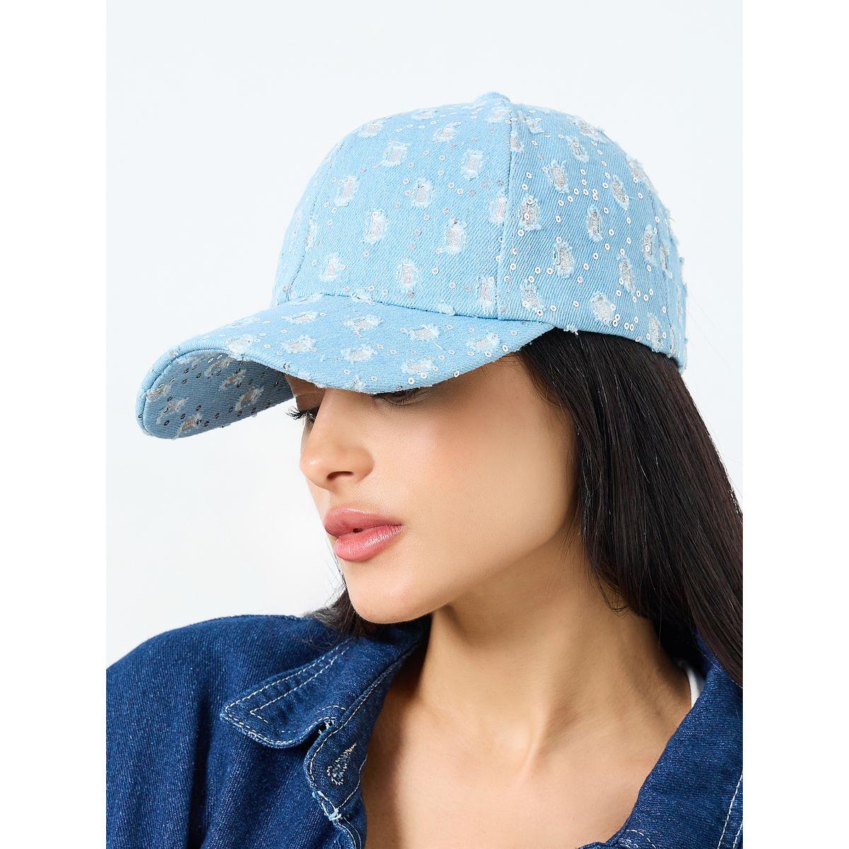 كاب بتفاصيل ممزقة ومزين بالترتر-women-clothingaccessories-capsandhats-image-2