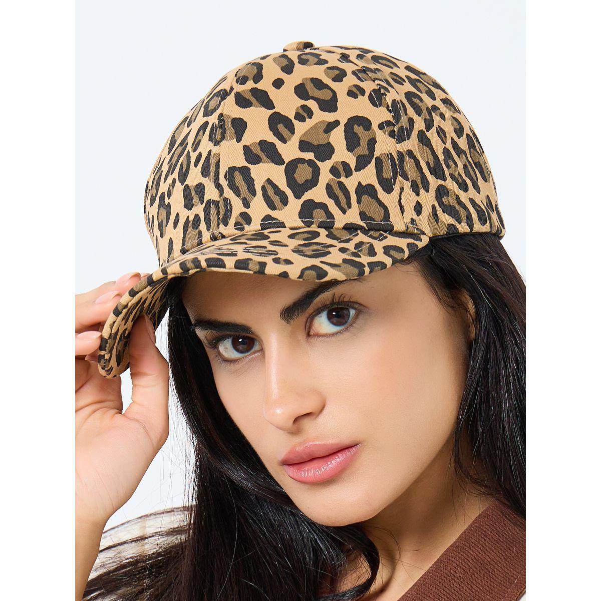 Styli Leopard Print Cap-women-clothingaccessories-capsandhats-image-2