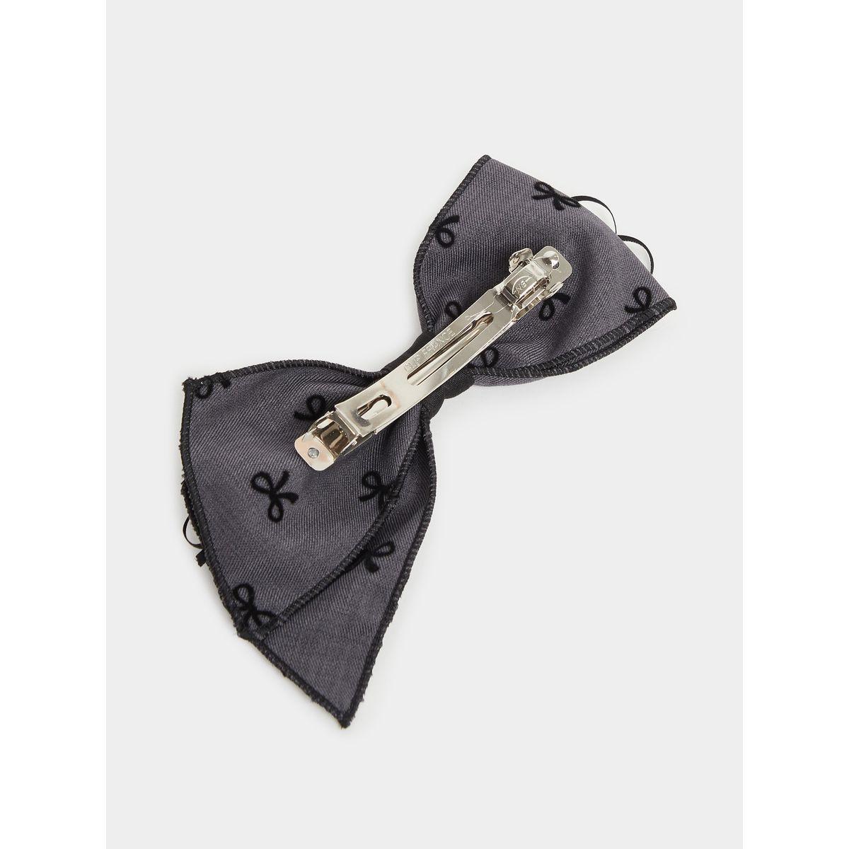 Styli Ribbon Print Bow Hair Clip-women-hairaccessories-image-2