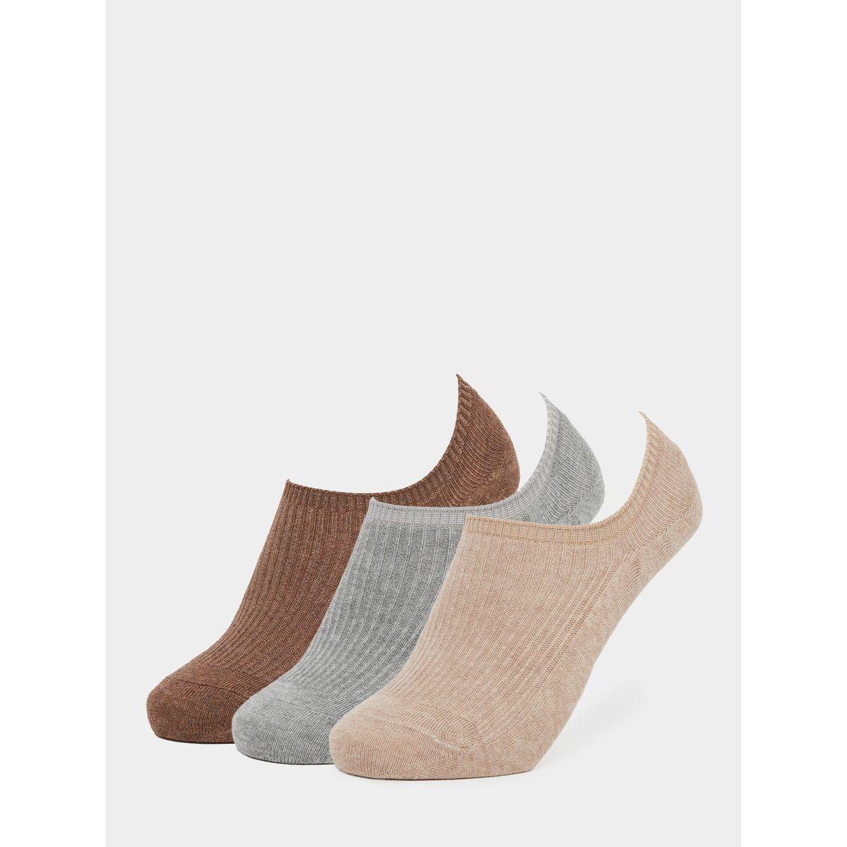 Styli Set of 3 - Solid No Show Socks-women-socksandstockings-image-1