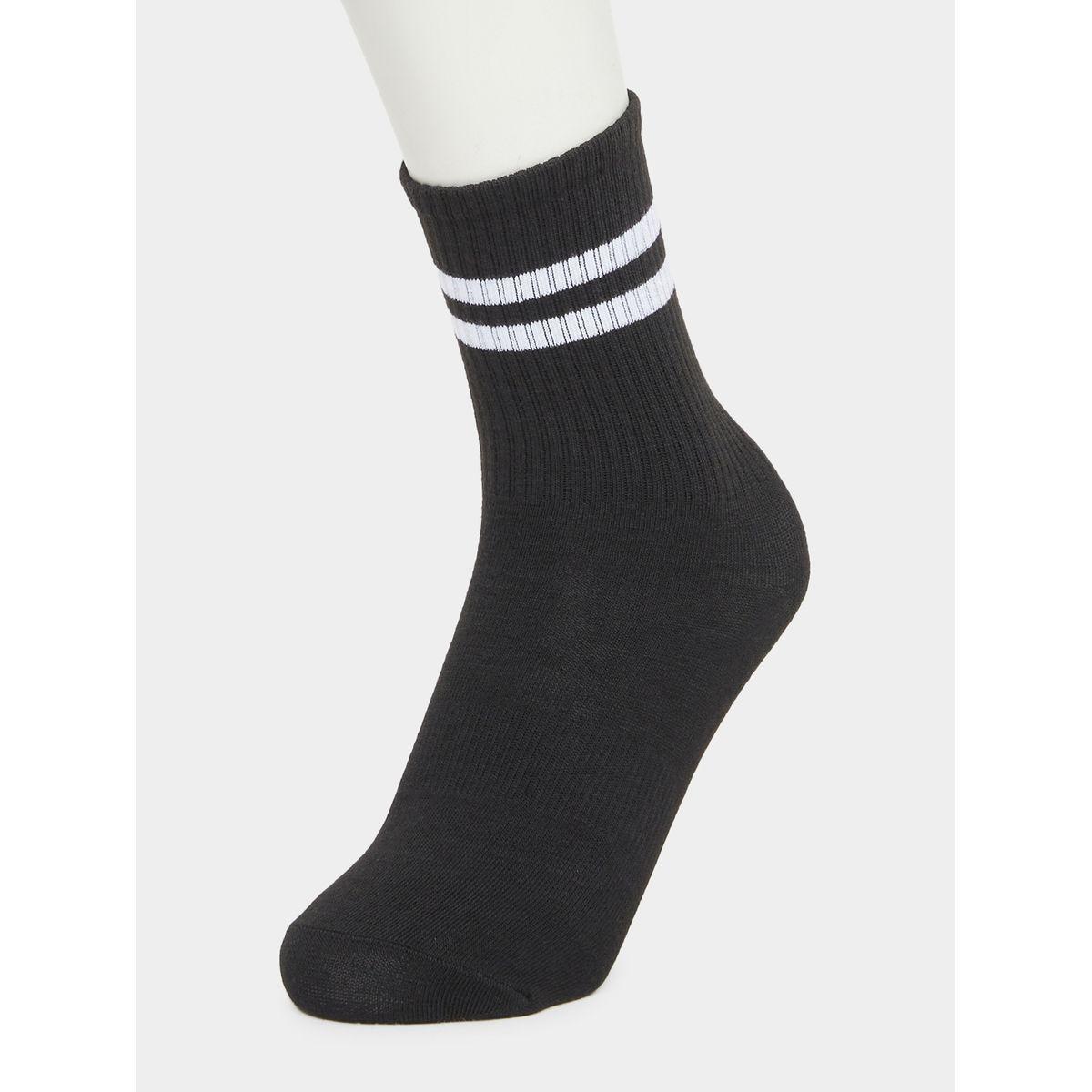 مجموعة من 2 - جوارب بتفاصيل مخططة-women-socksandstockings-image-4