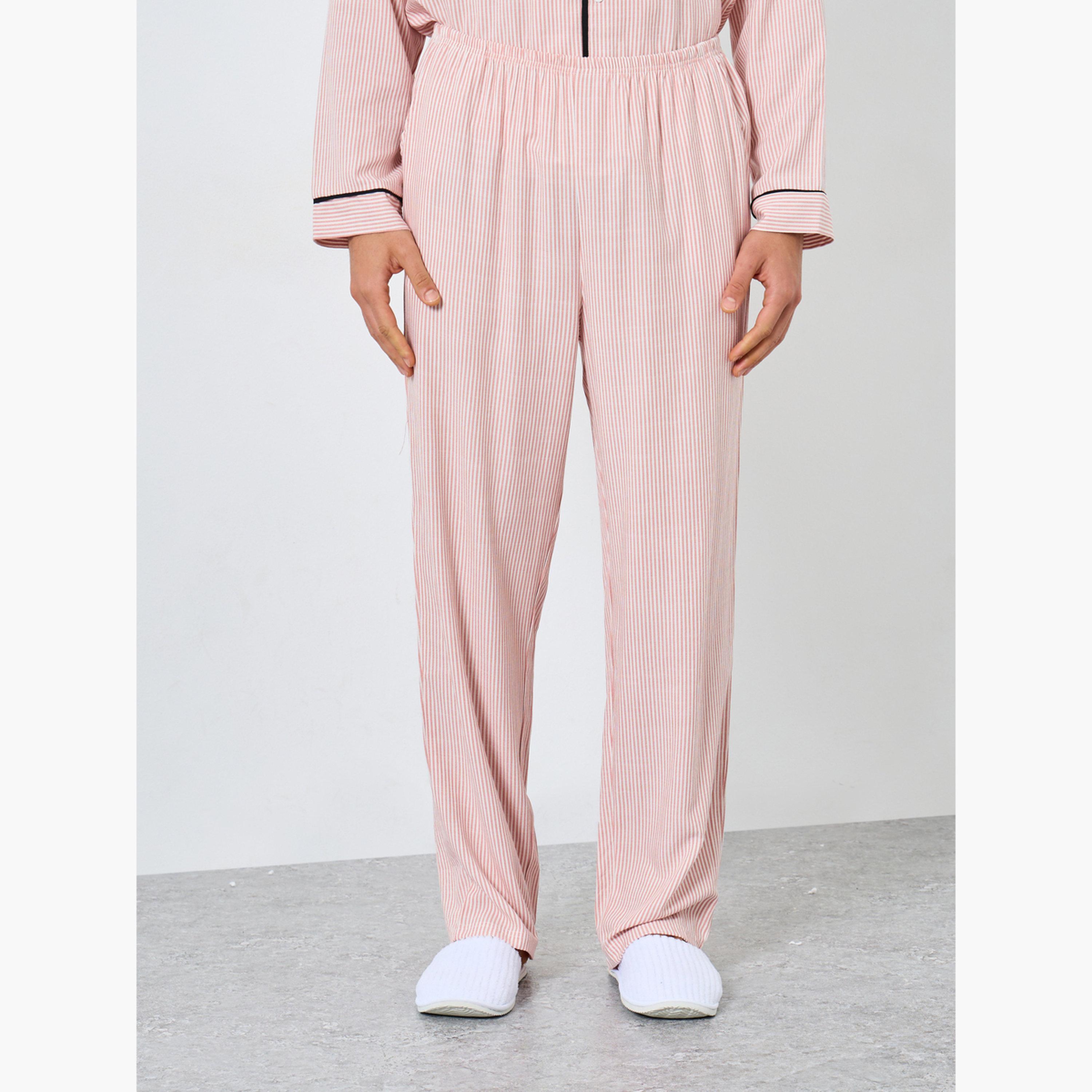 Styli Men Striped Shirt and Pajama Set-men-clothing-nightwear-sets-image-4